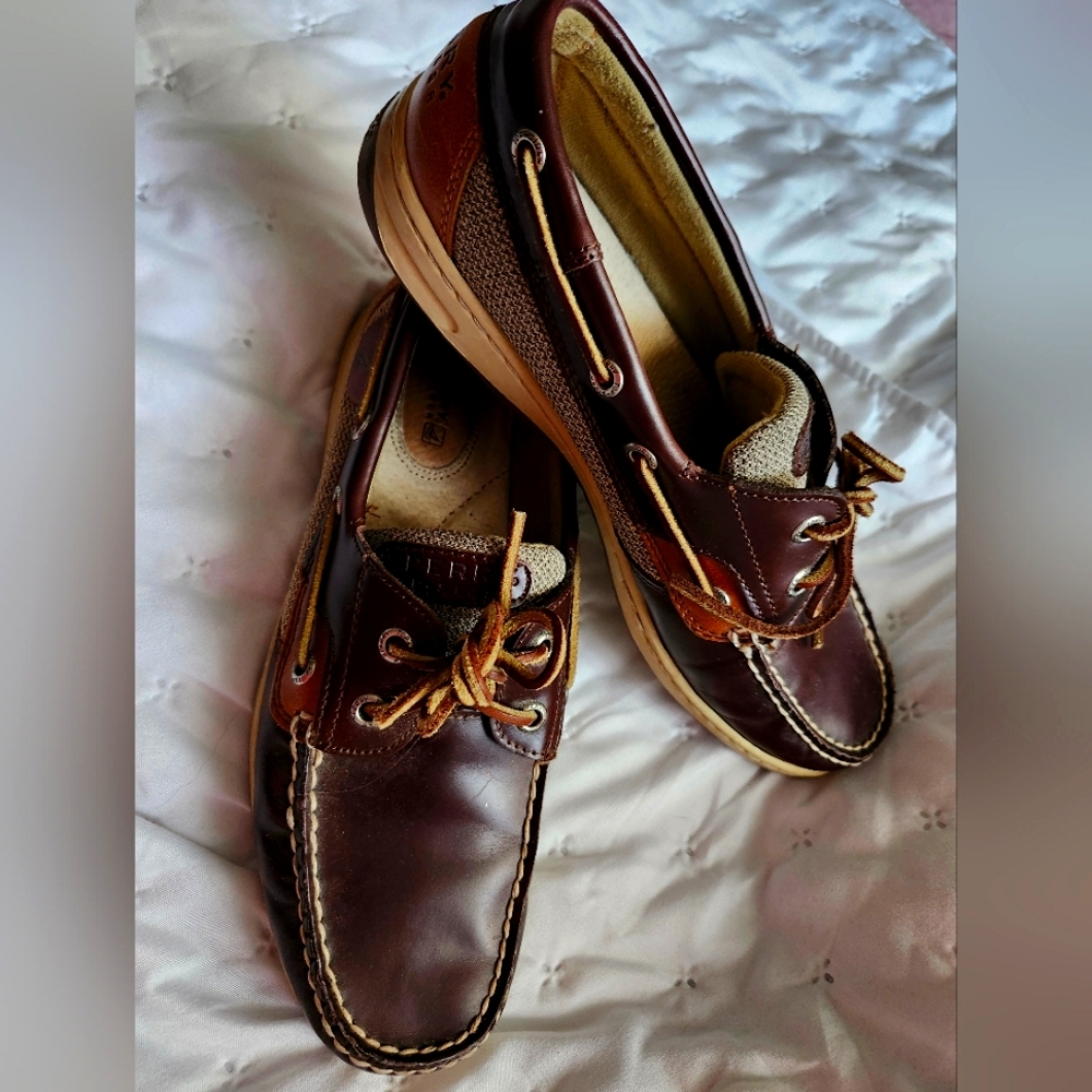 Sperry Topsider Leather Women's Size 8.5 boat shoes in EUC 🪅✨️👓 - Picture 4 of 5